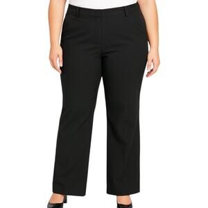 Banana Republic Logan Women's Black High Waist Straight Trousers Dress Pants 14